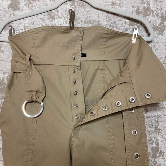 Marissa Webb Gia Belted Paperbag Trousers in Sandshell - Picture 4 of 8